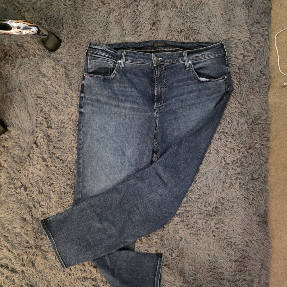 Silver Jeans Dark Blue Straight Jeans - Picture 2 of 7